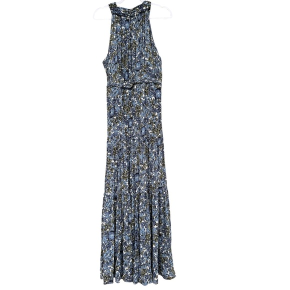 Veronica Beard Florencia Floral Maxi Dress Blue Multi Size 16 - Picture 1 of 15
